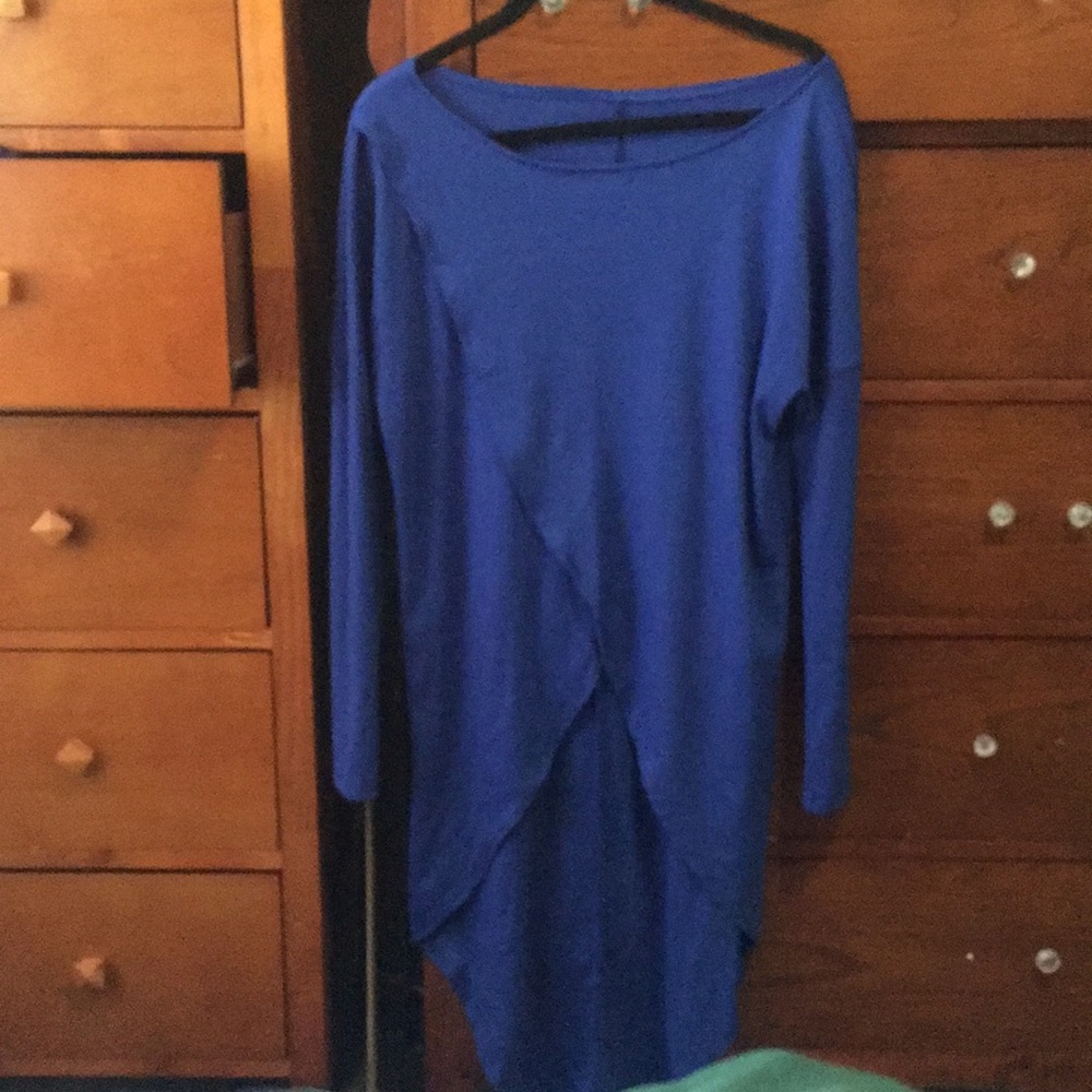 Long sleeve high low shirt